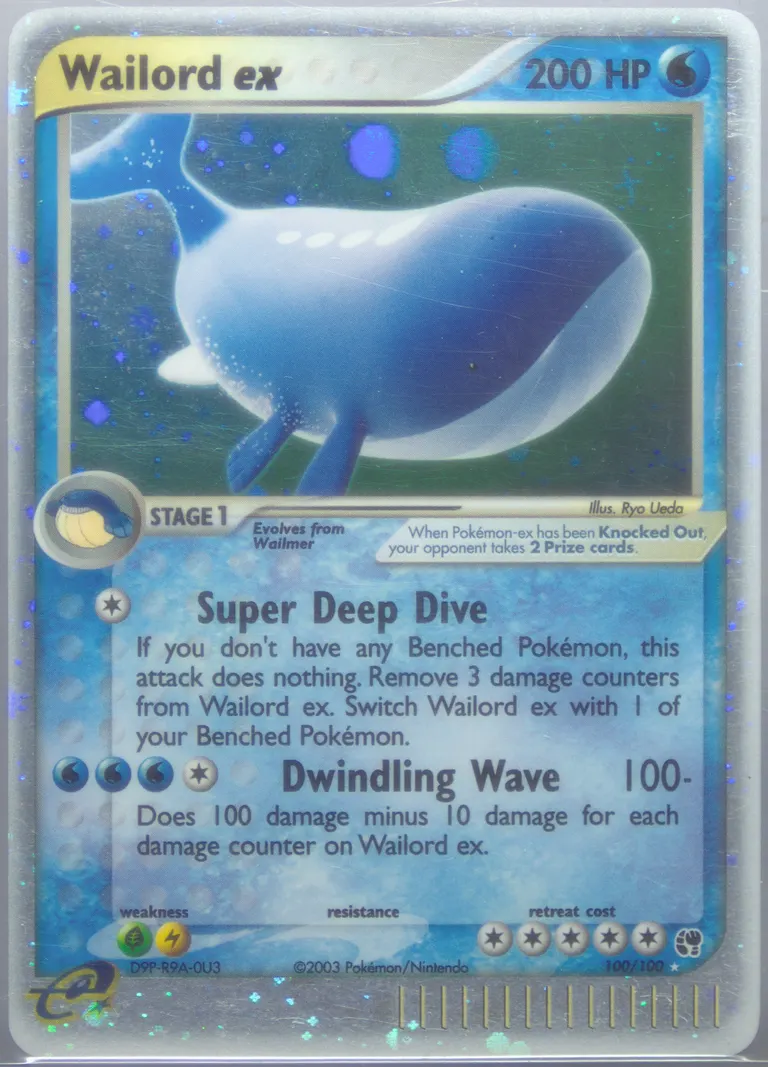 Wailord ex card photo