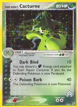 Team Aqua's Cacturne card photo
