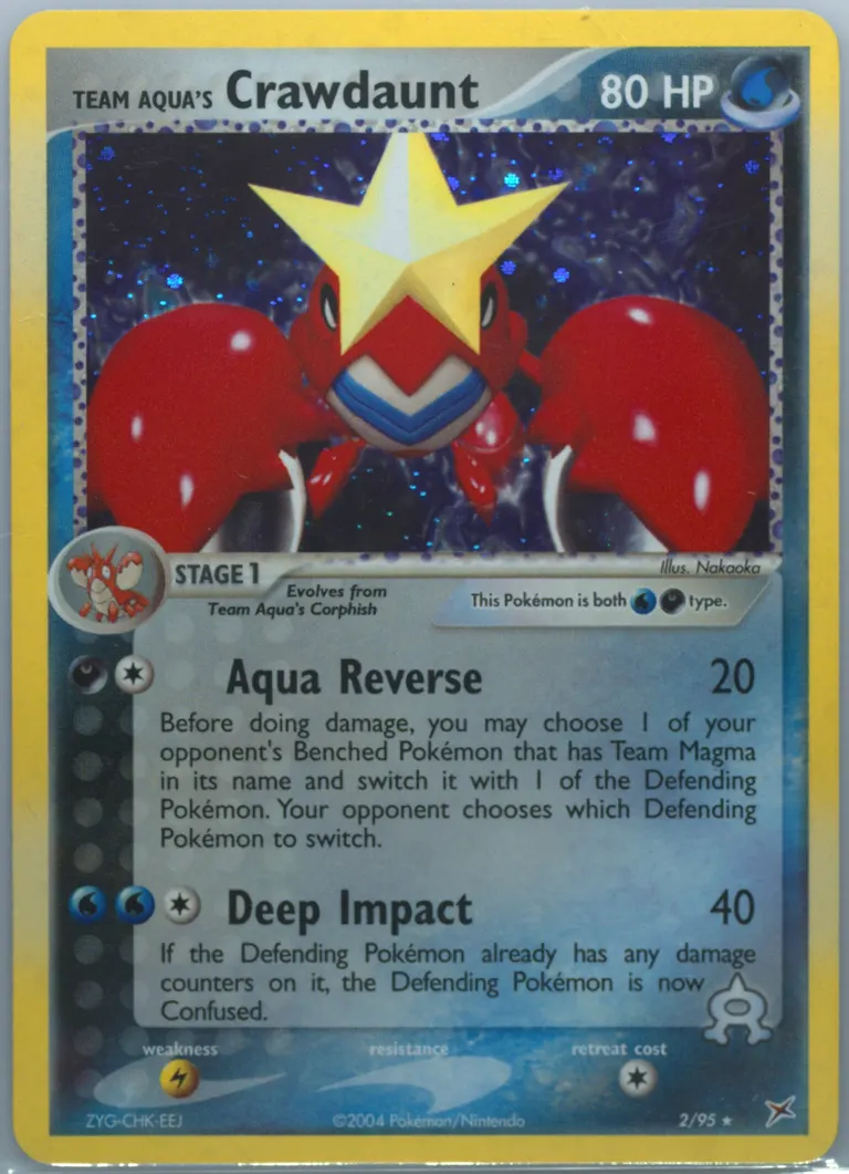 Team Aqua's Crawdaunt card photo