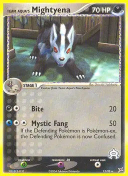 Team Aqua's Mightyena card photo