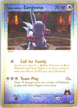 Team Magma's Zangoose #23