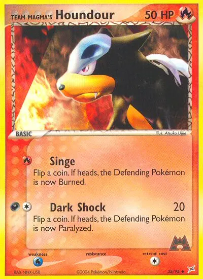 Team Magma's Houndour card photo