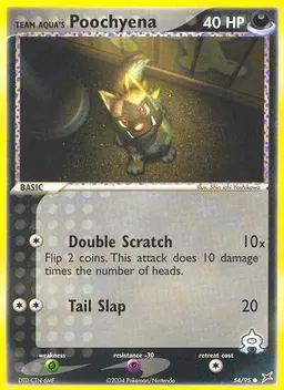 Team Aqua's Poochyena card photo