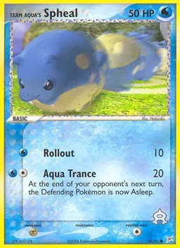 Team Aqua's Spheal card photo