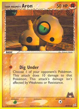 Team Magma's Aron card photo