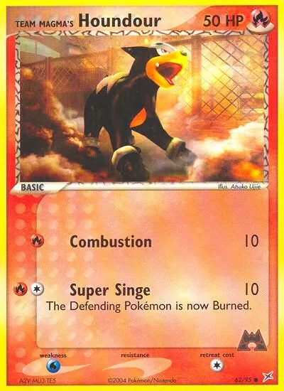 Team Magma's Houndour card photo