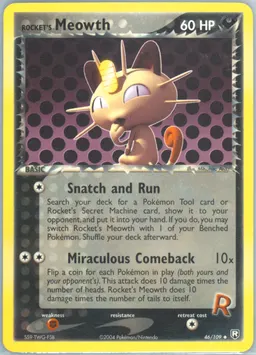Rocket's Meowth card photo
