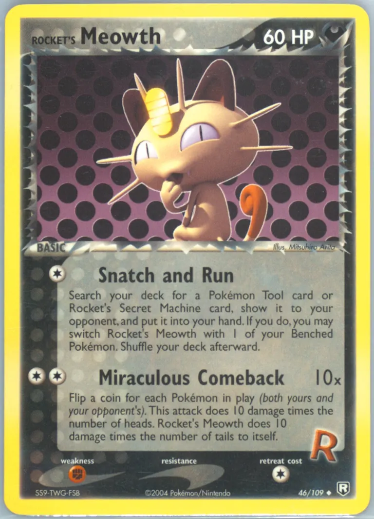 Rocket's Meowth card photo