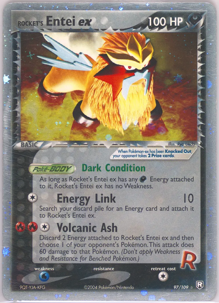 Rocket's Entei ex card photo