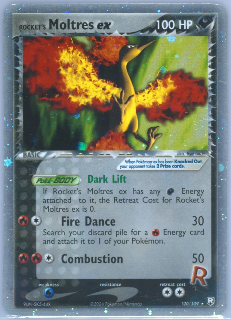 Rocket's Moltres ex card photo