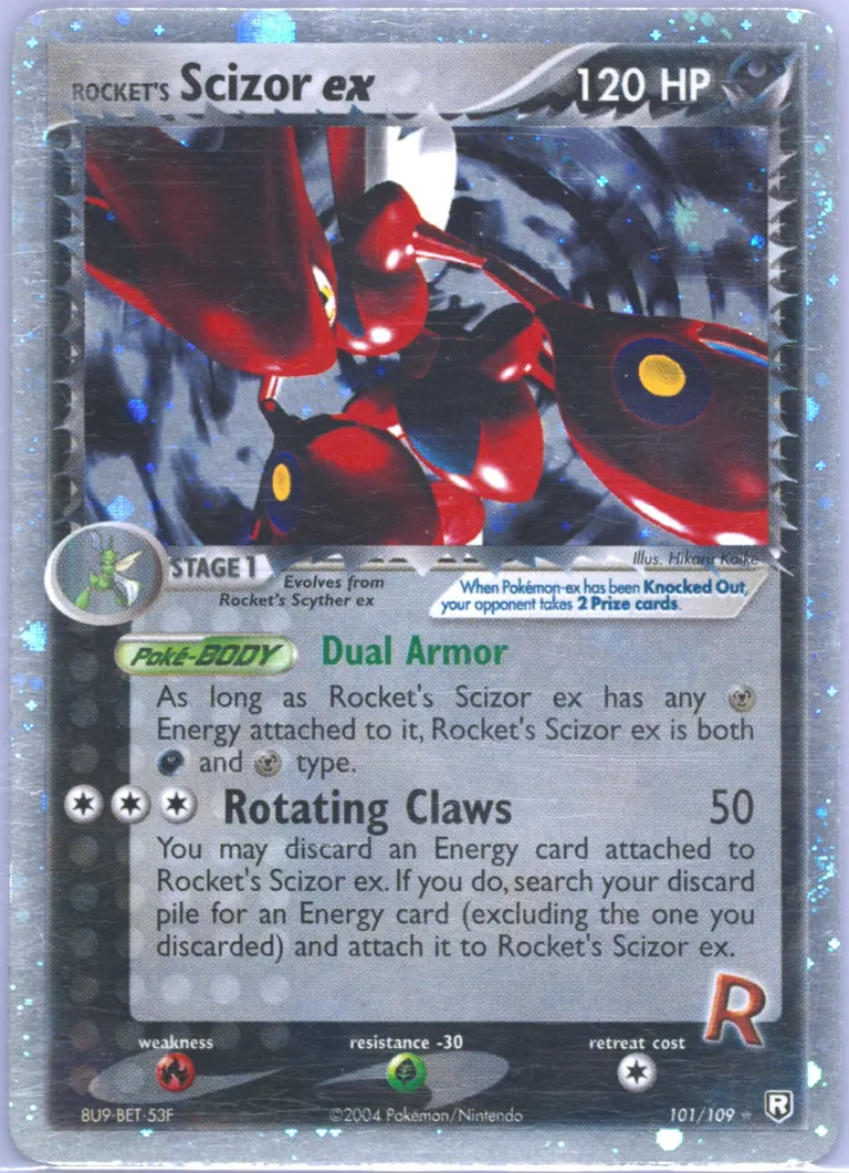 Rocket's Scizor ex card photo