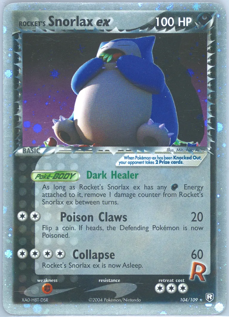 Rocket's Snorlax ex card photo