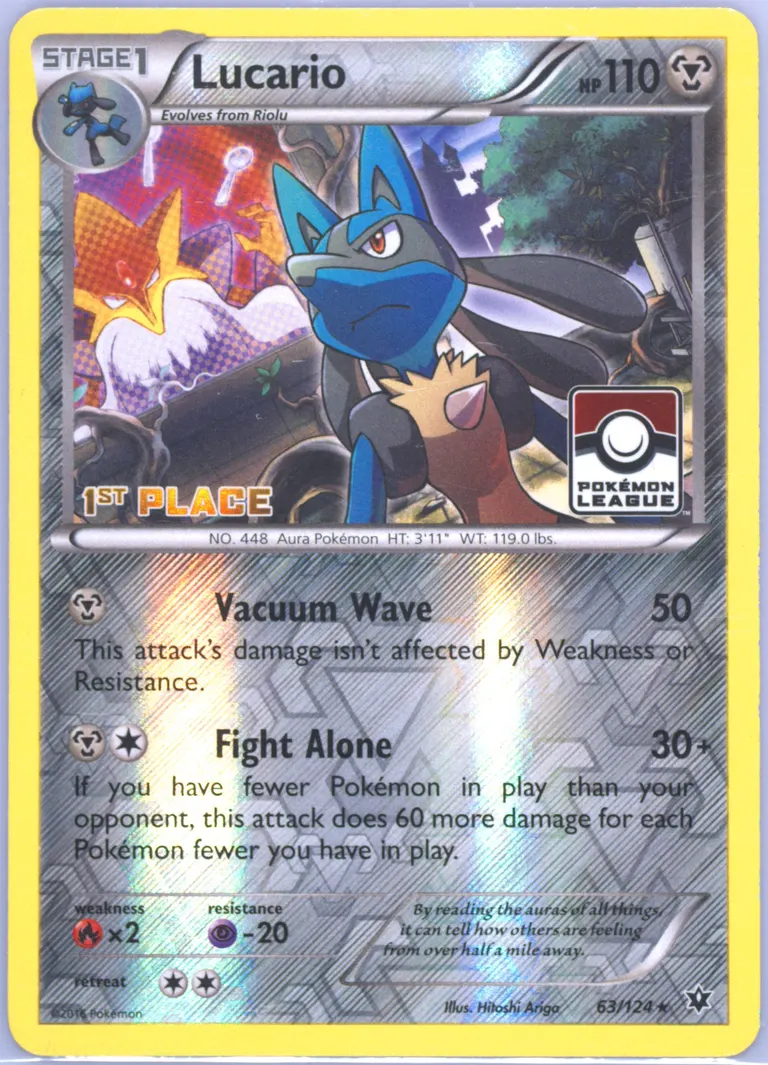 Lucario #63, XY - Fates Collide