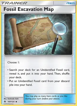 Fossil Excavation Map card photo
