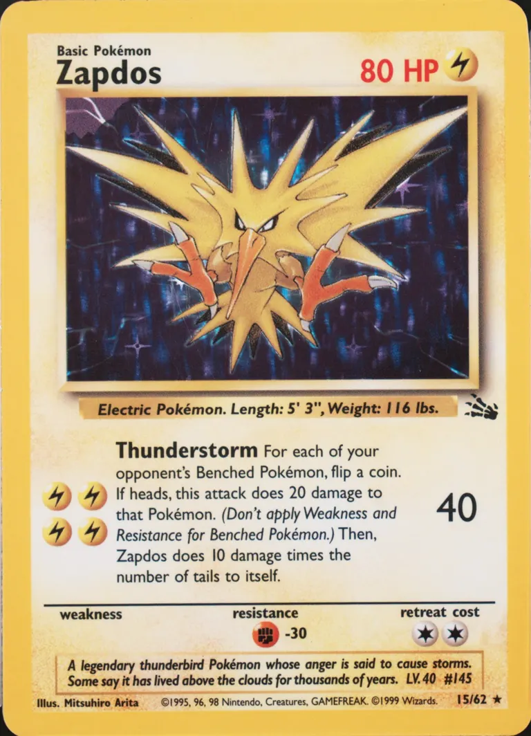 Zapdos card photo