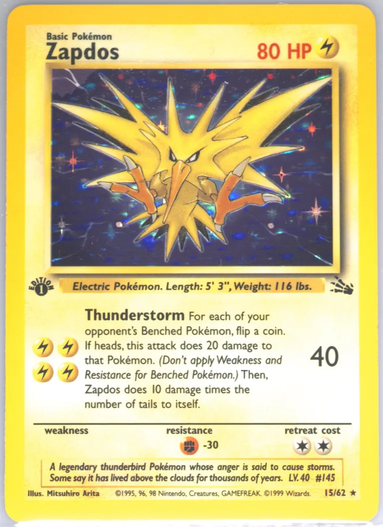 Zapdos card photo