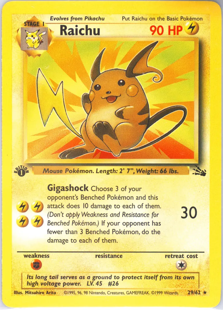 Raichu card photo