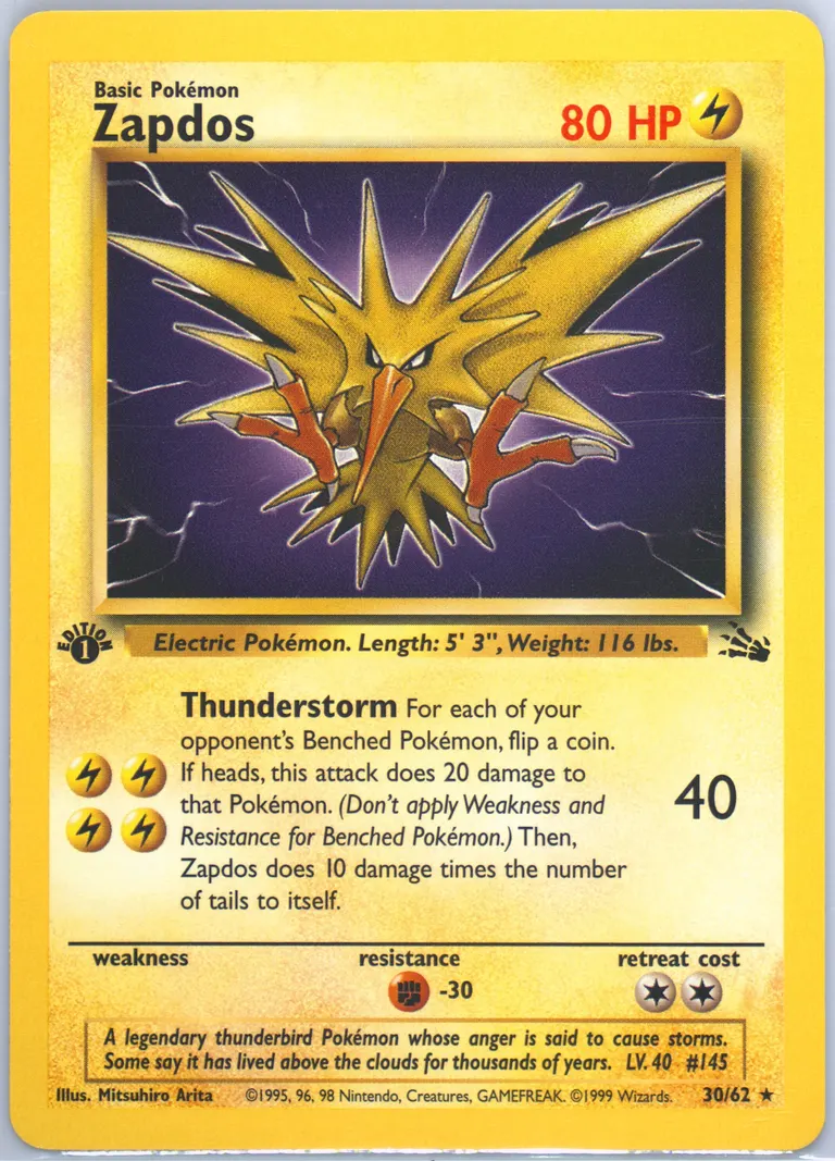 Zapdos card photo