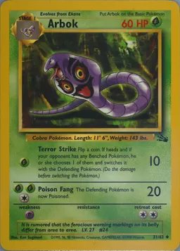 Arbok card photo