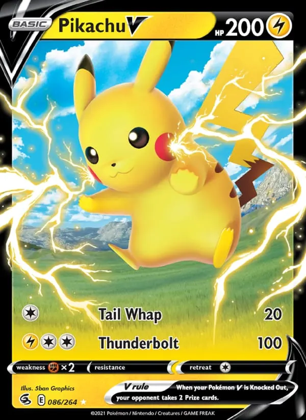 Pikachu V card photo