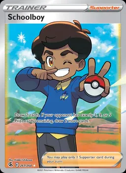 Schoolboy card photo