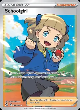 Schoolgirl card photo