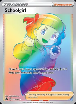 Schoolgirl card photo