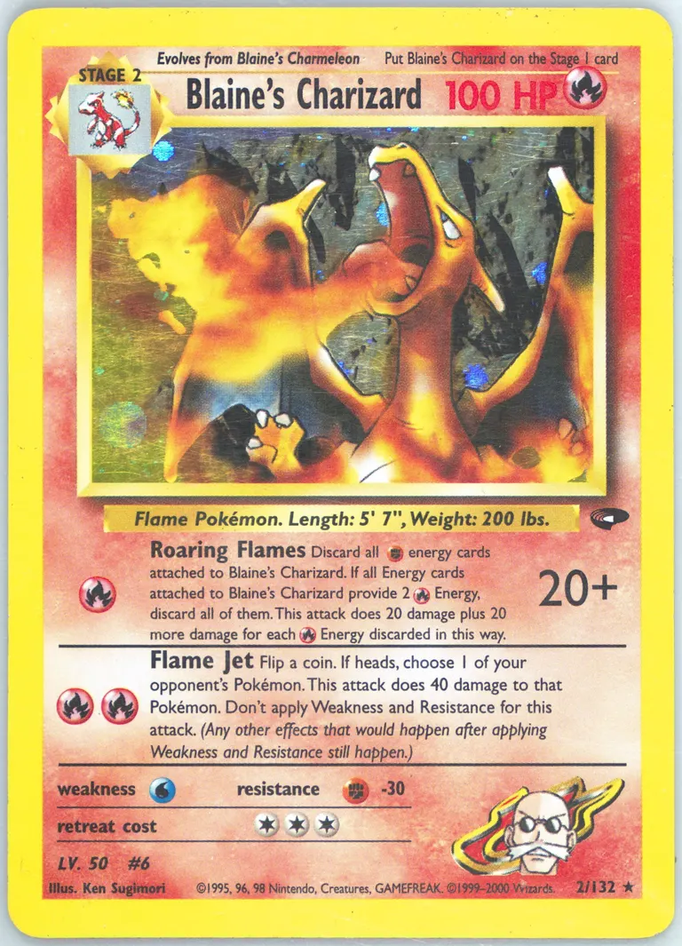 Blaine's Charizard card photo