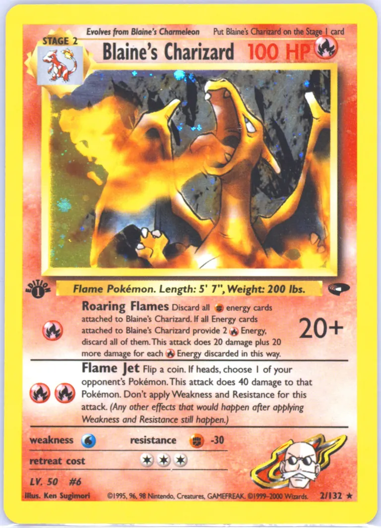 Blaine's Charizard card photo