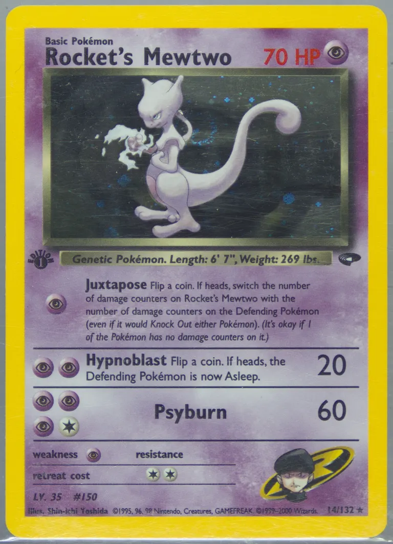 Rocket's Mewtwo card photo