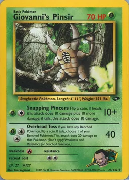Giovanni's Pinsir card photo