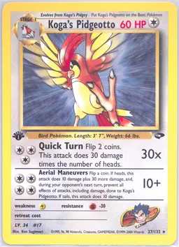 Koga's Pidgeotto card photo