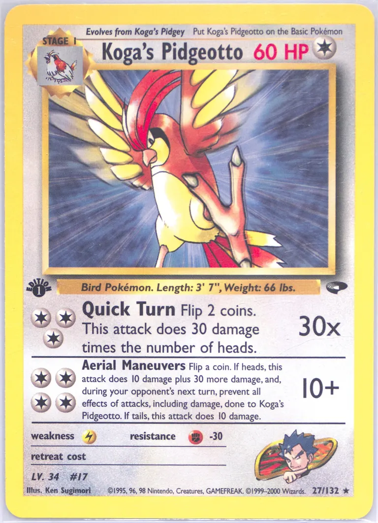 Koga's Pidgeotto card photo