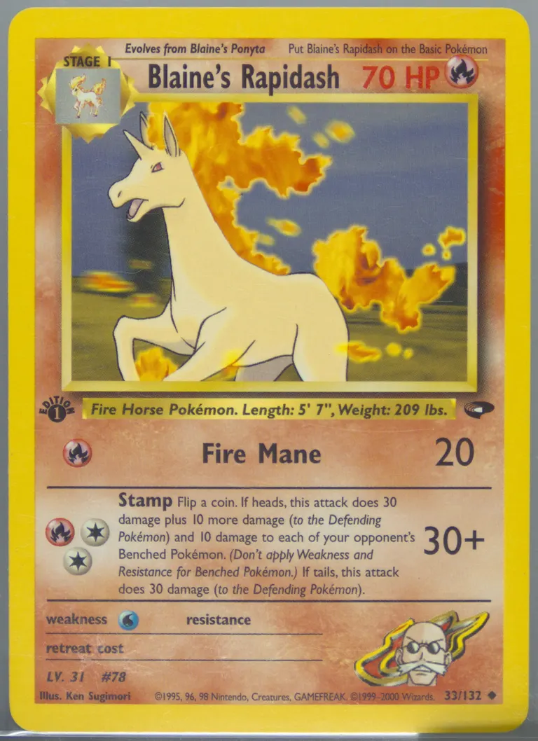 Blaine's Rapidash card photo