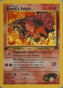 Brock's Vulpix card photo