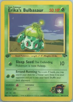 Erika's Bulbasaur card photo