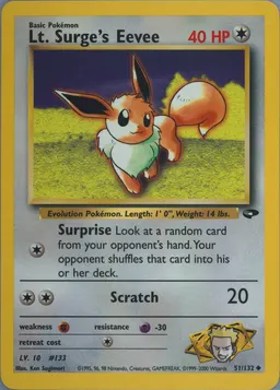 Lt. Surge's Eevee card photo