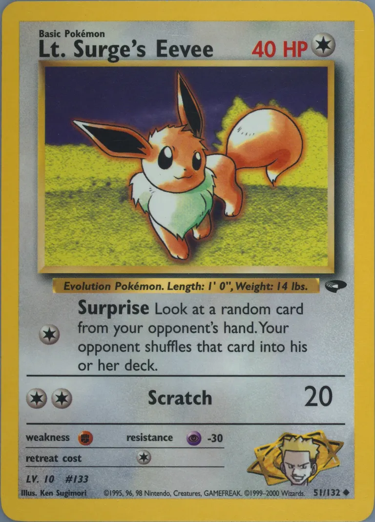 Lt. Surge's Eevee card photo