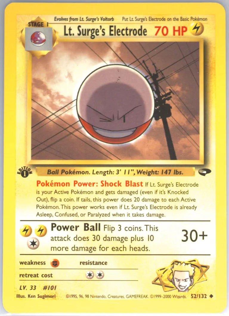 Lt. Surge's Electrode card photo