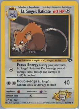 Lt. Surge's Raticate #53