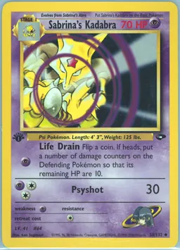 Sabrina's Kadabra card photo