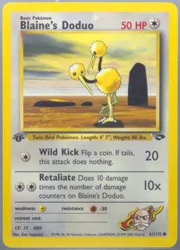 Blaine's Doduo card photo
