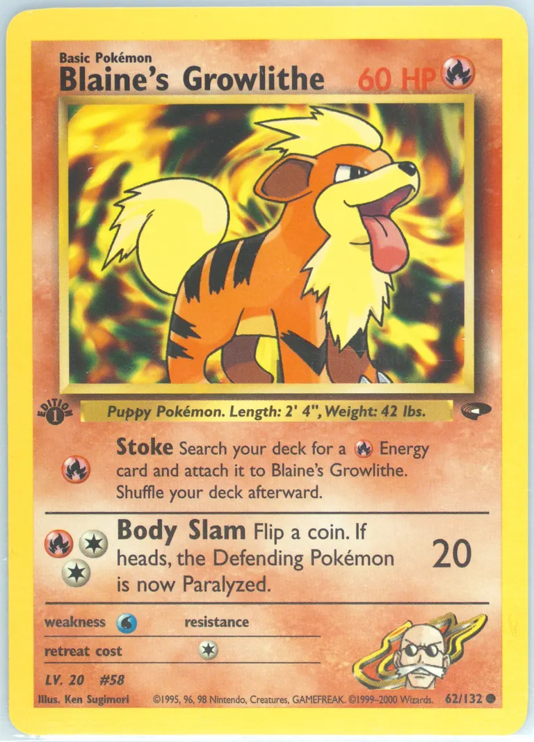 Blaine's Growlithe card photo
