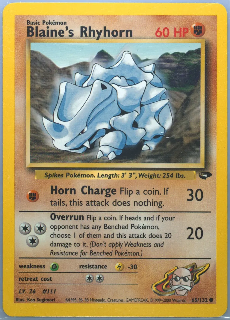 Blaine's Rhyhorn card photo