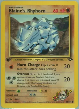 Blaine's Rhyhorn card photo