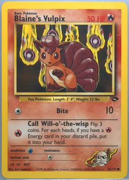 Blaine's Vulpix card photo