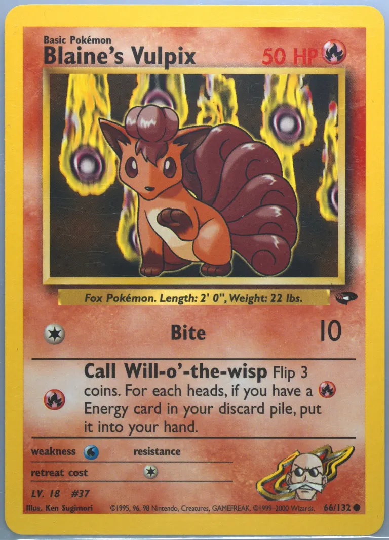 Blaine's Vulpix card photo