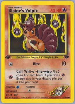 Blaine's Vulpix card photo