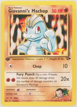 Giovanni's Machop card photo