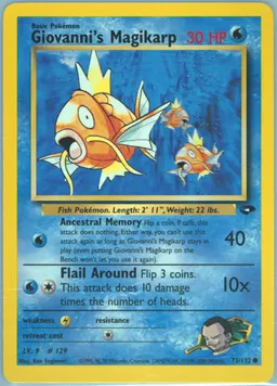 Giovanni's Magikarp card photo